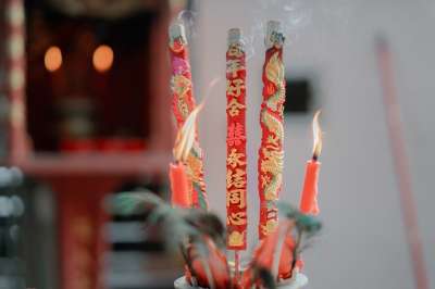 传统的 蜡烛 中国人 宗教 节日 文化 祷告