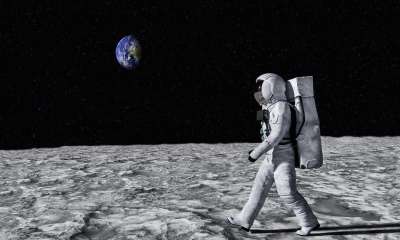 宇航员 月亮 表面 走 地球 看法 空间 勘探 行星