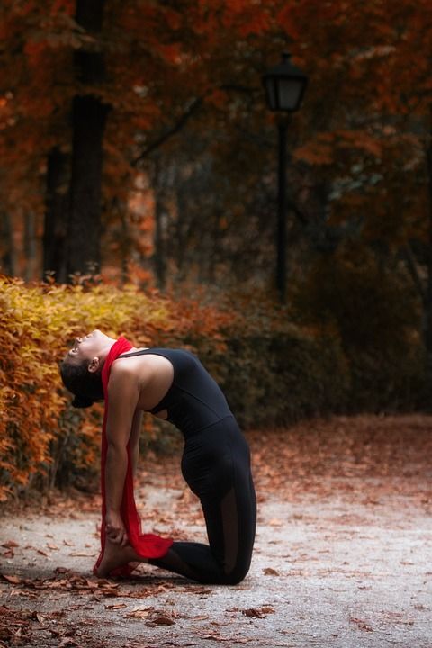 Ustrasana 骆驼 瑜伽 马德里 心 教训 退休公园