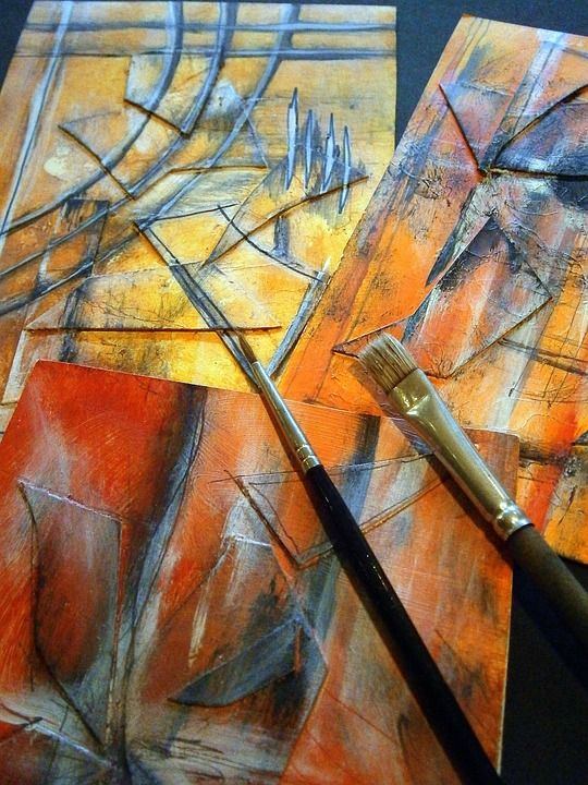 艺术 抽象的 品 丙烯酸 画笔 作画 画 幻想 丙烯酸涂料 染