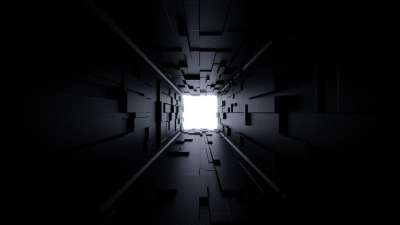 黑暗的 建造 隧道 监狱 结构 几何学 墙壁 3D 呈现 墙纸