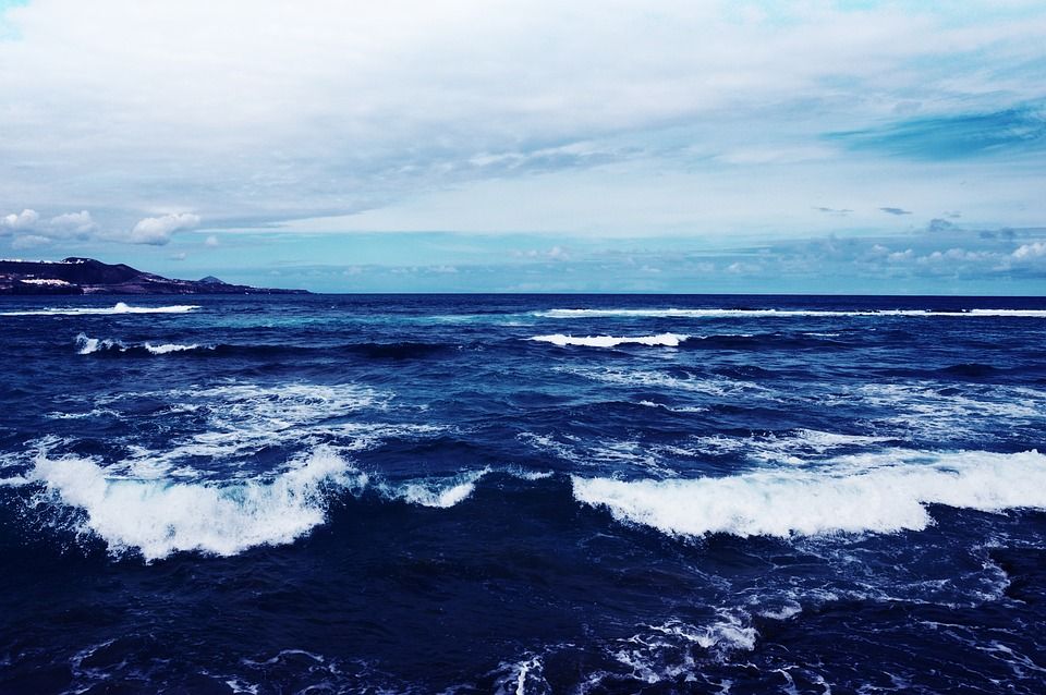海, 海洋, 波, 景观, 海滩, 侧, 天空, 水