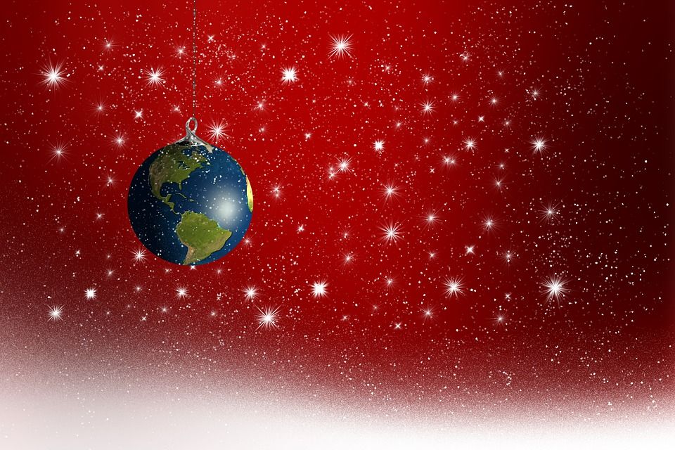 圣诞球, 地球, 圣诞节, 星星, 雪, 冬天, 玩具, 装饰, 假期, 背景