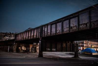 夜晚 桥 钢城 匹兹堡 结构 城市的 钢 工厂 铁路桥梁