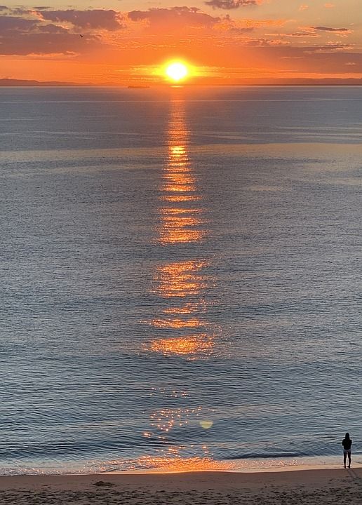 日落 海洋 天空 自然 海滩 灰质 灰色的天空 灰色的沙滩