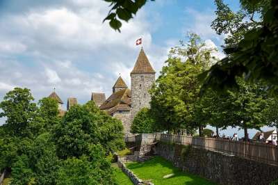 Rapperswil 城堡 瑞士 苏黎世湖 观光 历史的 中世纪