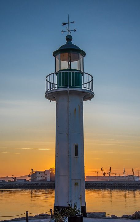 灯塔 信标 港口 光 海 旅行 航海的 塔 海岸 导航 水