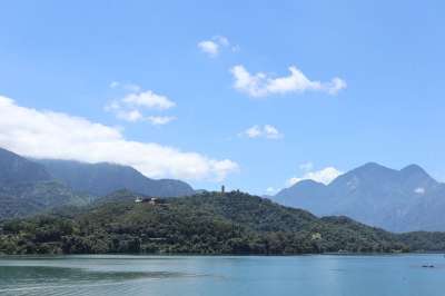 船 湖 日月潭 慈恩塔 玄奘寺 旅行 景观 景点 山 云