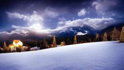 山 小山 宗教的 天空 云 雪 平静的 冬天 自然 景观
