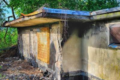 废墟 火车处 雷姆沙伊德 解体 铁锈 污垢 老的 建造 金属