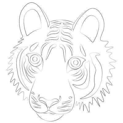 老虎 猫科动物 条纹 轮廓 图案 线 动物 荒野 野生动物