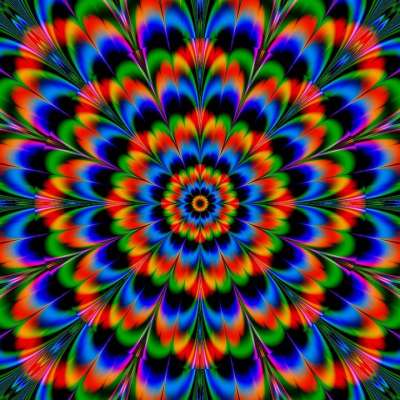 抽象 数字艺术 艺术品 分形 丰富多彩的 花
