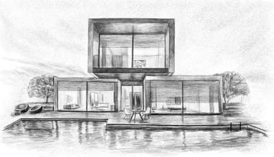 房子 画画 结构 建造 村庄 艺术品 草图 艺术 绘画