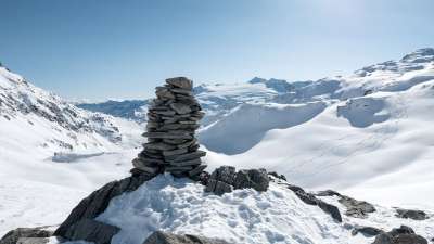 凯恩 山 冬天的雪 路标 瑞士 提契诺州 克里斯塔利娜 滑雪道