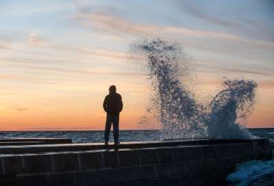 波罗的海 海 海岸 海滩 日落 水 自然 波浪 风暴 情绪