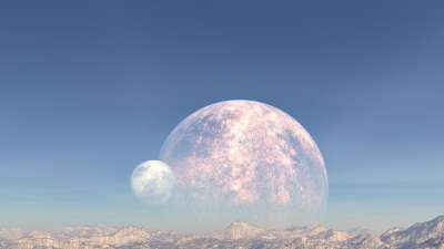 外星人 景观 行星 地形 日落 引人注目 日出 Tokmakov