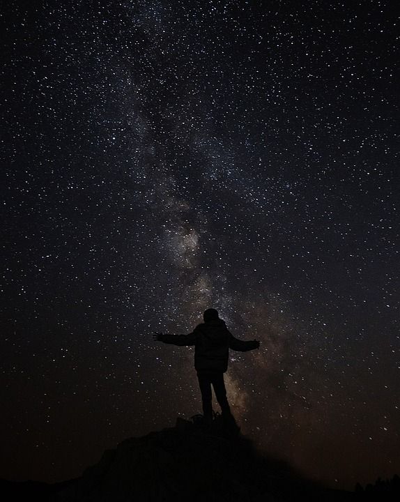 天空 夜晚 星星 星系 摄影 孩子们的 山