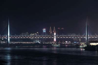夜景 南滨路 重庆 春节 城市 桥梁 灯火 重庆 重庆 重庆