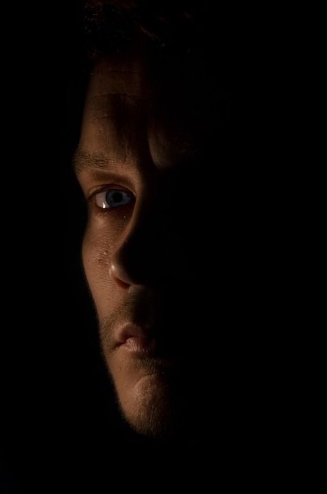 男人 脸 眼睛 看 人们 感情 情绪 信息 地位 阴影
