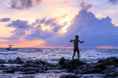 海滩 日落 海 马达加斯加