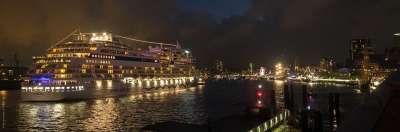 汉堡 夜晚 Hafengeburtstag 游轮 德国 港口 艾达
