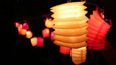 纸灯笼 中国的灯笼 闪亮的 光 发光的 灯笼 灯光 点亮 节日