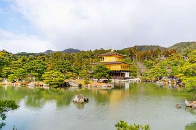 金阁寺 寺庙 湖 金阁 京都 日本 地标 禅宗寺庙 建造