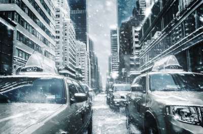 车 城市 交通系统 路 交通 街道 建造 车辆 冬天 雪
