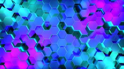 六角形 3D 蜂窝 蜂窝状 墙纸 模板 质地 发光 抽象的