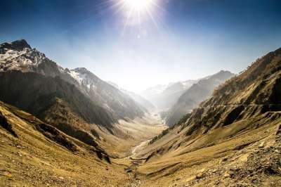 山 秋天 多彩的天空 颜色 秋天的颜色 景观 克什米尔 谷