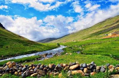 山 自然 全景 天空 看法 Kaçkars 景观自然 草 绿色