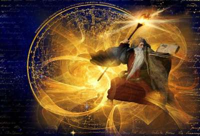 魔术师 星星 幻想 星空 魔术 那位老人 特点 数字艺术