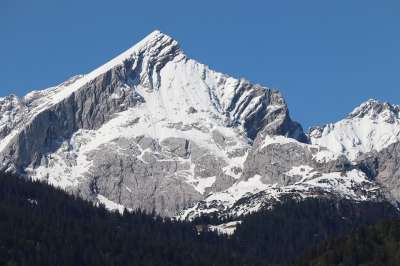 Alpspitze 阿尔卑斯山 全德 景观 首脑 山 外表