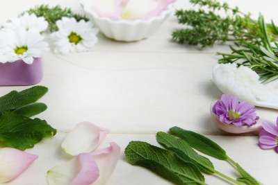 草药 百里香 智者 玫瑰 开花 花瓣 粉色的 化妆品 精油
