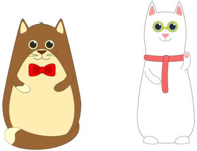 草图 插图 可爱 向量 虚构的人物 猫 矢量 有趣的 卡通片