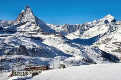 戈尔内格拉特 马特宏峰 山 雪 冬天 瑞士 冬季景观 寒冷的