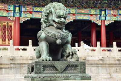 中国 紫禁城 北京 雕像 狮子