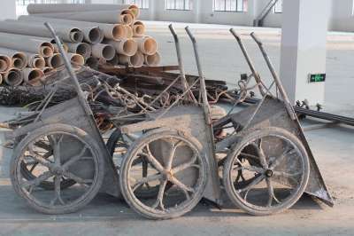 工业的 手推车 管 工厂 设备 建造 工作 车轮 维修 建设者