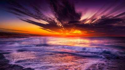 景观 海 海滩 自然 海洋 日落 天空 船 水 旅行 云