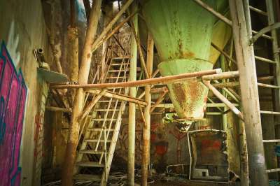 丢失的地方 工厂 老的 已到期 建造 废墟 弃 工业建筑 行业