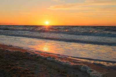 日落 余辉 浪漫的 水域 海 黄昏 海滩 海岸 自然