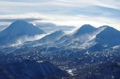 山 火山 脚 雪 沉淀 Sastrugi 风 雪波 自然 景观
