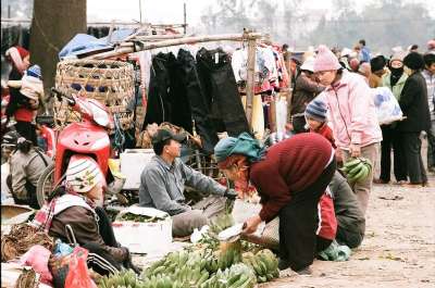 越南 Ha Noi 家乡 市场 假期 春节放假 老的 Tết