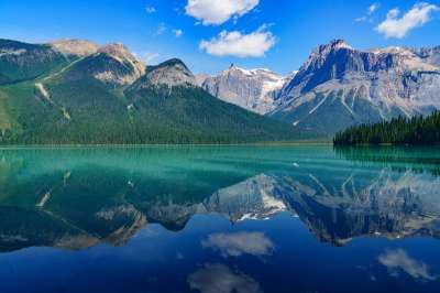 自然 景观 山 旅行 全景 翡翠湖 加拿大 湖 水域 夏天