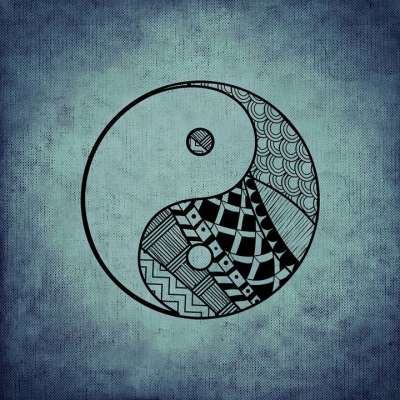 阴和阳 对应 补编 完全的 完成 中国人 亚洲人 象征 抽象的