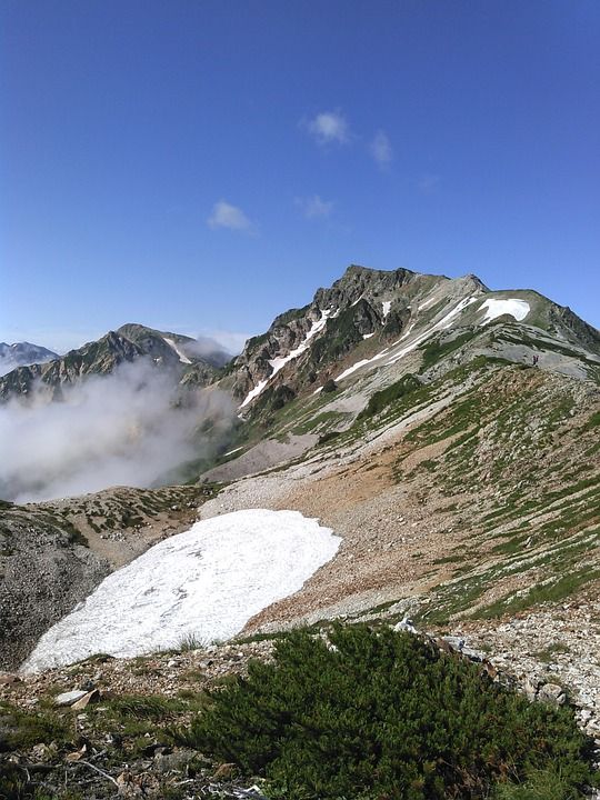 山 登山 日本 自然 天空 美景 Hotel 北阿尔卑斯 人