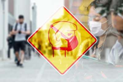 面具 橡皮图章 冠状病毒 路 人们 城市 病毒 中国 爆发
