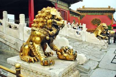 中国 紫禁城 北京 雕像 狮子