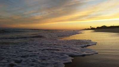 波浪 水 海 海洋 日落