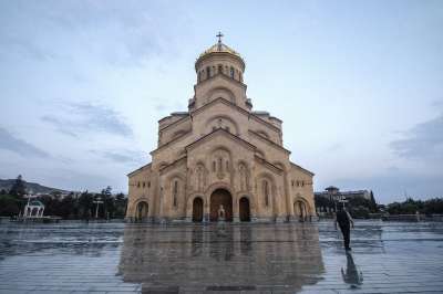 第比利斯 萨摩巴 旅游 旅游景点 正统 教会 乔治亚州 天空
